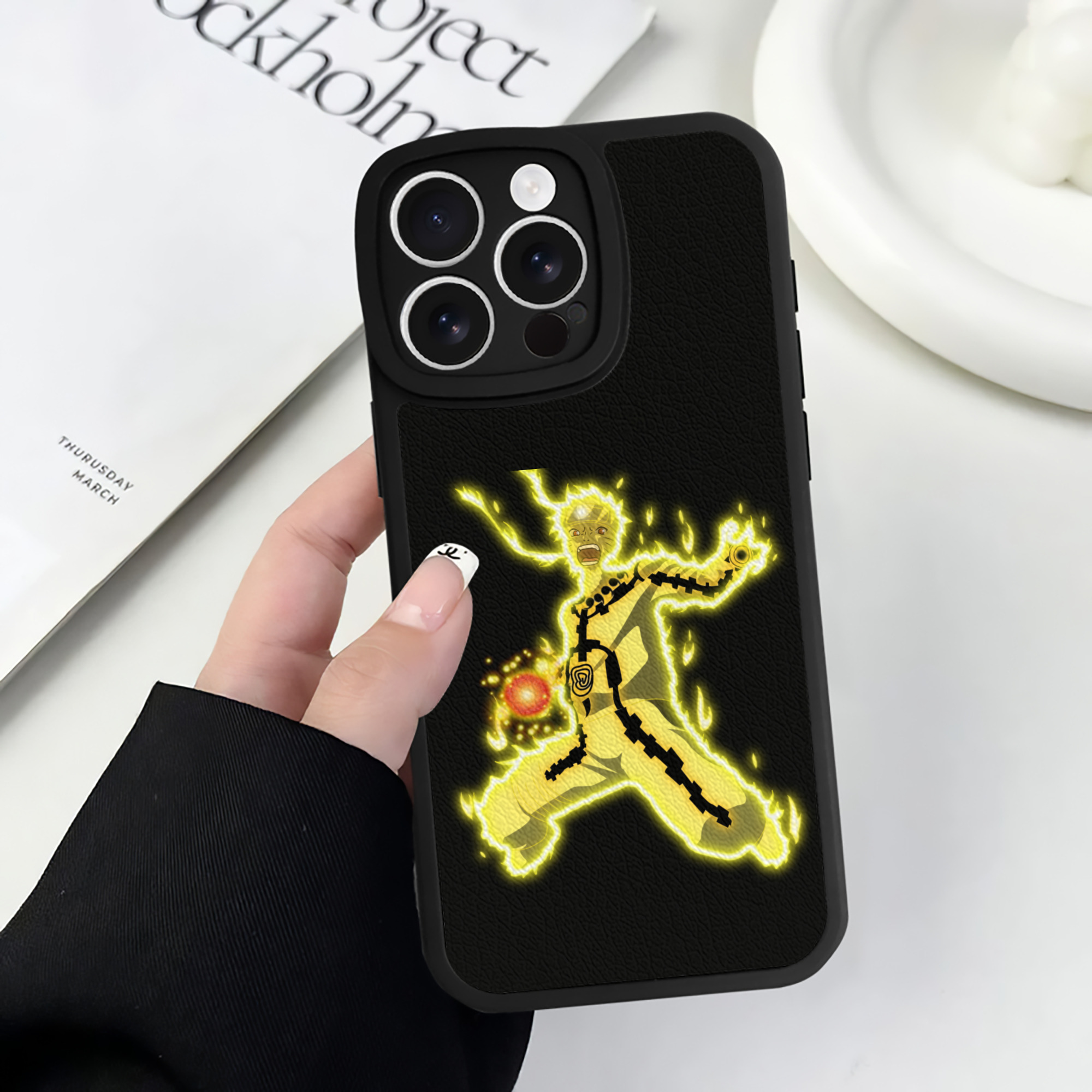 （画像用） NARUTO -ナルト- うずまき ナルト Uzumaki Naruto 【iPhone 16シリーズ対応】シリコンスマホケース（レザー調） 材質：シリコン
